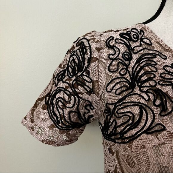 Free People Lace Cap Sleeve Embroidered Mini Dress - Picture 4 of 14